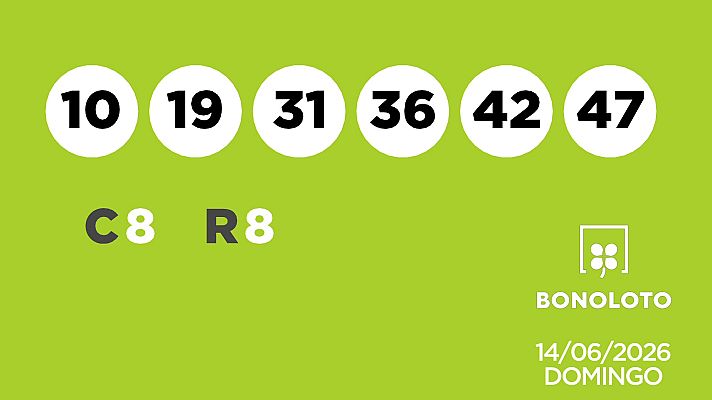 SELAE - Sorteo de la Lotería Bonoloto del 14/06/2026