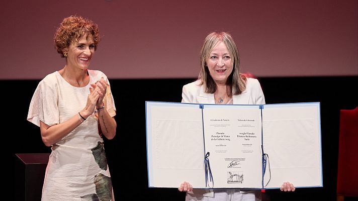 Telenavarra - Aurora Beltrán recibe el Premio Príncipe de Viana de la Cultura