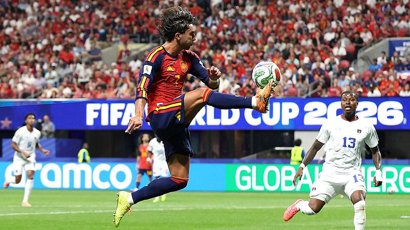 La ocasión más clara de España antes del descanso en el partido España - Cabo Verde | Mundial 2026 | Ver vídeo
