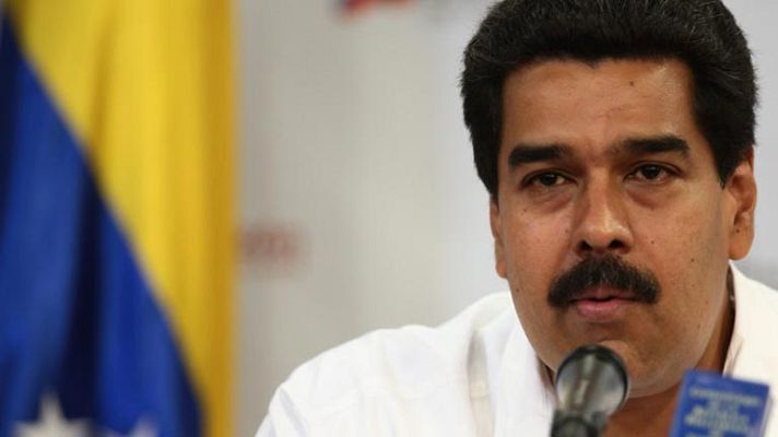 Telediario 1 - Maduro jura la presidencia interina