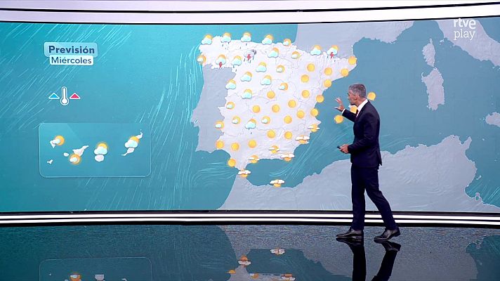 El tiempo - Tormentas en el norte peninsular y sierras del sur y sureste, con chubascos y rachas