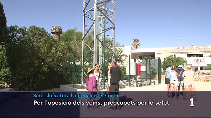 Informatiu Balear - Sant Lluís atura l'antena de telefonia