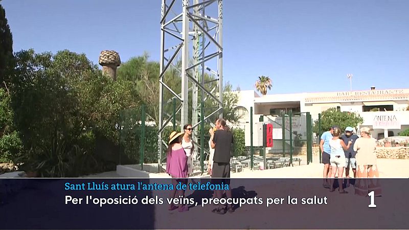 Sant Lluís atura l'antena de telefonia