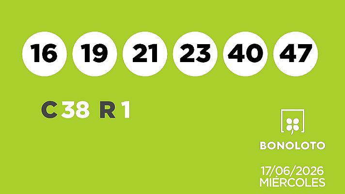 SELAE - Sorteo de la Lotería Bonoloto del 17/06/2026