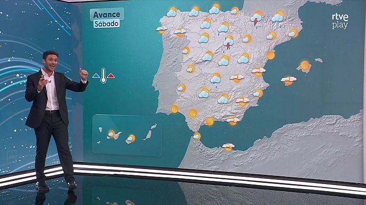 El tiempo - Chubascos y tormentas fuertes, en el interior este de Galicia, el noroeste de Castilla y León 