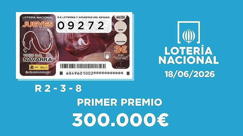 Sorteo de la Lotería Nacional del 18/06/2026 - Ver ahora