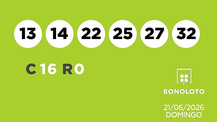SELAE - Sorteo de la Lotería Bonoloto del 21/06/2026