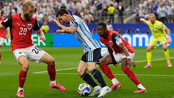 El partido completo Argentina - Austria, con el doblete hist�rico de Messi