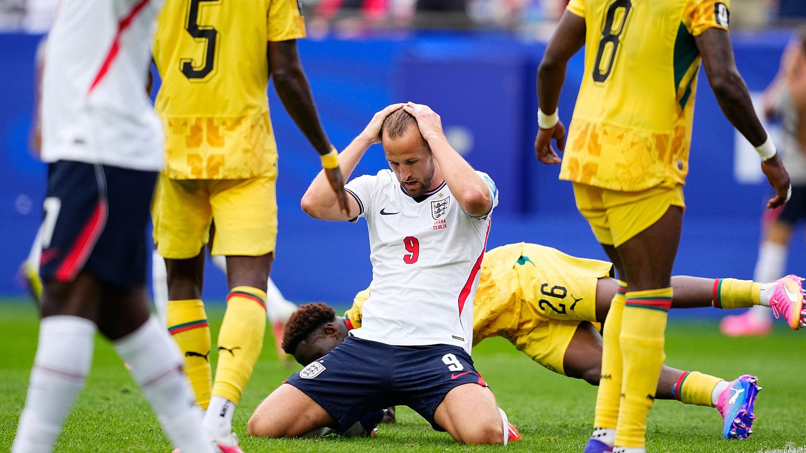 Triple ocasión de Bukayo Saka, Nico O'Reilly y Harry Kane en el partido Inglaterra - Ghana (0-0) | Mundial 2026 | Ver vídeo
