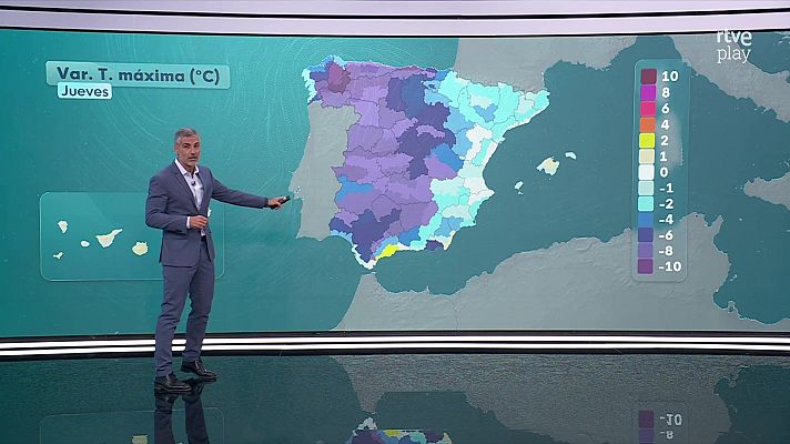 El tiempo - Temperaturas muy altas, pudiendo alcanzarse los 36 grados en amplias zonas de la Península y Baleares