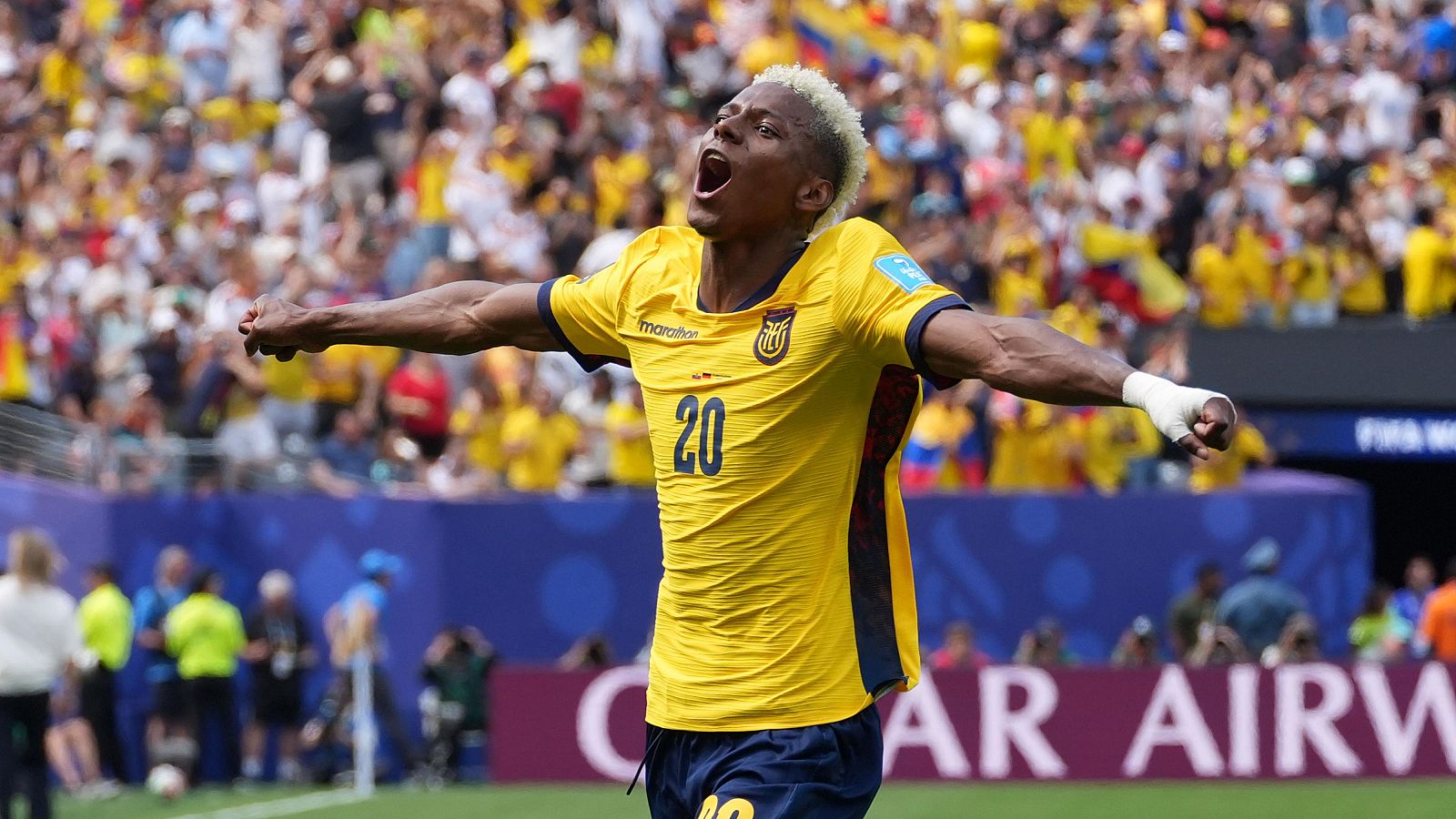 Gol de Angulo en el minuto 8 del Ecuador - Alemania (1-1) | Mundial 2026 | Ver vídeo