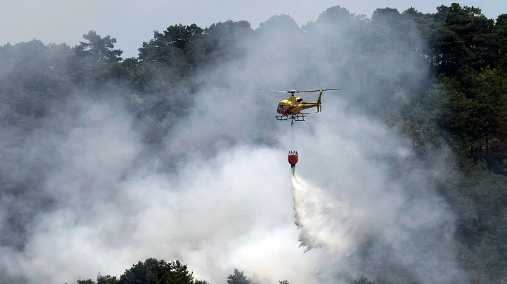 Telenavarra - El incendio de Ezkabarte se propagó rápidamente por el viento