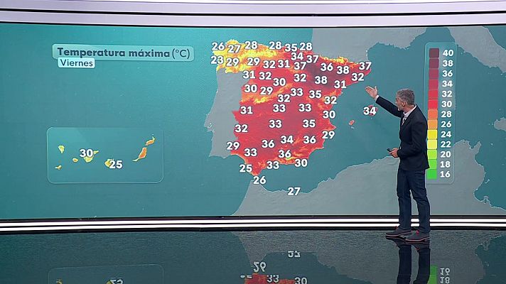 El tiempo - Temperaturas muy altas, por encima de 34-36 grados, en el nordeste y Baleares