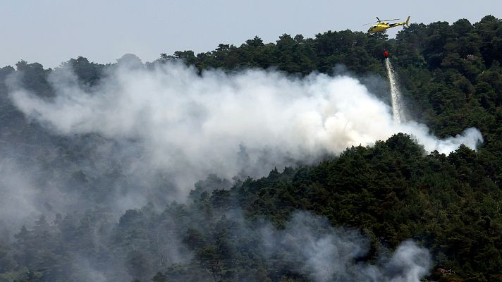 Telediario 1 - Estabilizado el incendio en Navarra: los vecinos desalojados ya han regresado a sus casas