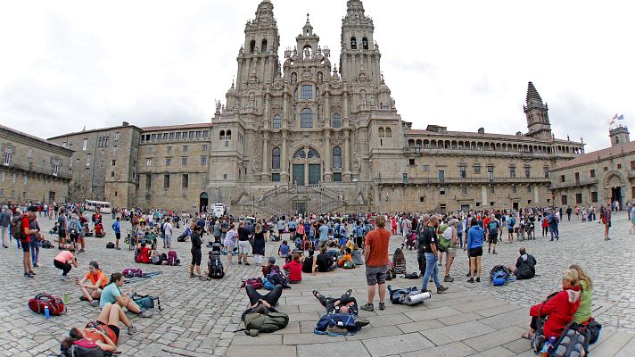 Telexornal - Galicia - Calor extremo e treboadas marcan o inicio da temporada alta nos camiños de Santiago