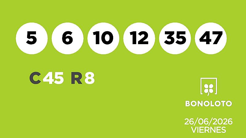 Sorteo de la Lotería Bonoloto y Euromillones del 26/06/2026 - Ver ahora