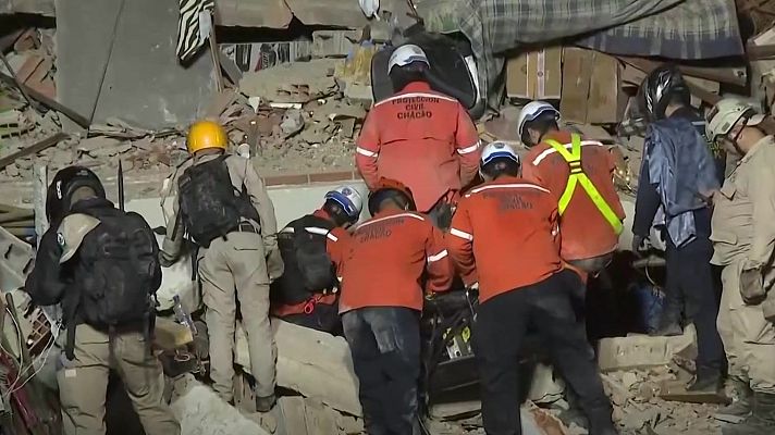 Telediario 2 - Venezolanos en Canarias se vuelcan con su país tras los terremotos
