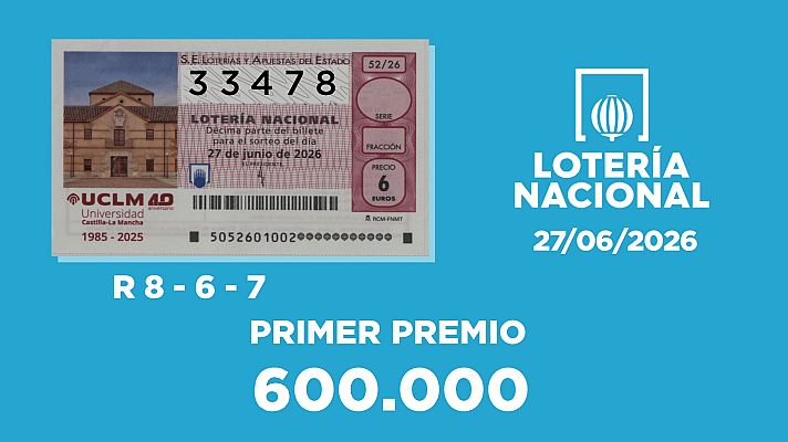 SELAE - Sorteo de la Lotería Nacional del 27/06/2026