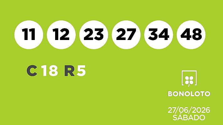 SELAE - Sorteo de la Lotería Bonoloto del 27/06/2026