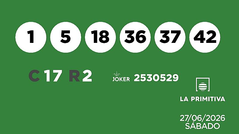Sorteo de la Lotería Primitiva y Joker del 27/06/2026 - Ver ahora