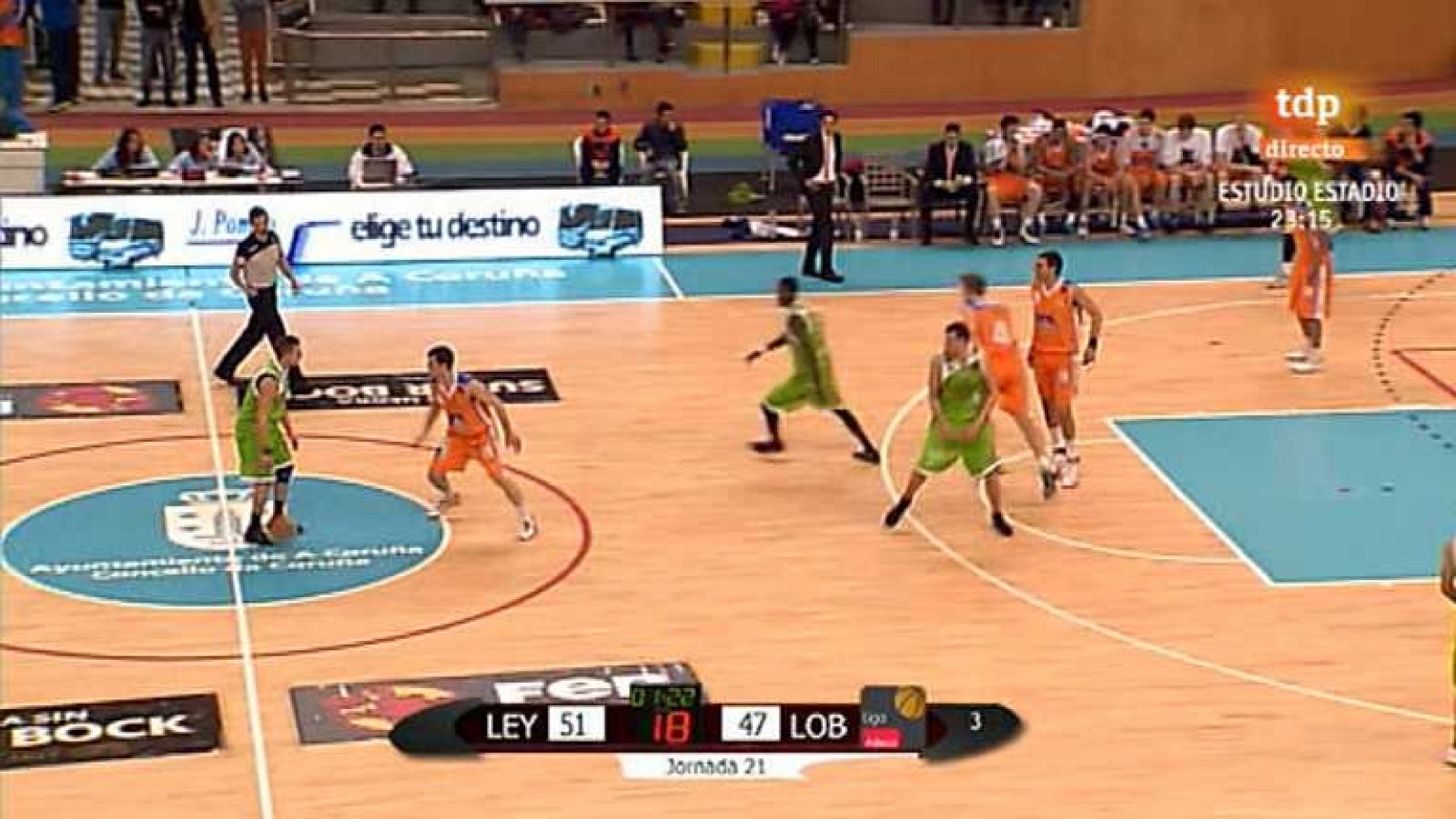 Baloncesto - Liga Adecco Oro. 21ª jornada: Leyma Natura Coruña - Lobe Huesca - ver ahora