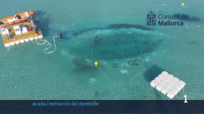 Informatiu Balear - Acaba l'extracció del derelicte