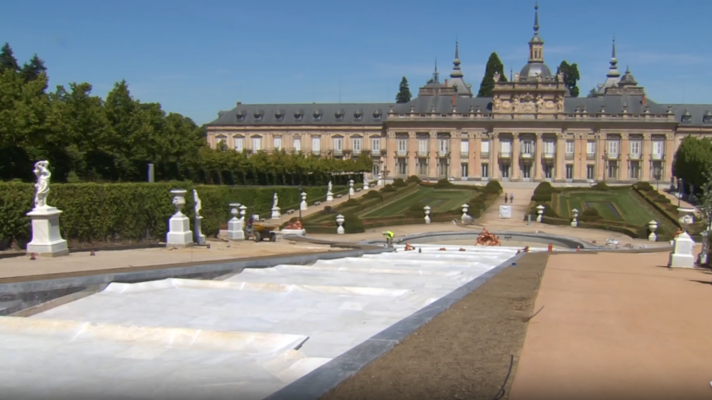 Telediario 1 - El 9 de julio volverá a funcionar la gran fuente de La Cascada del palacio de La Granja, tras su restauración