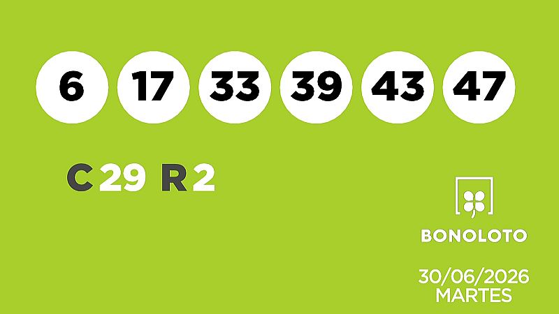 Sorteo de la Lotería Bonoloto y Euromillones del 30/06/2026 - Ver ahora