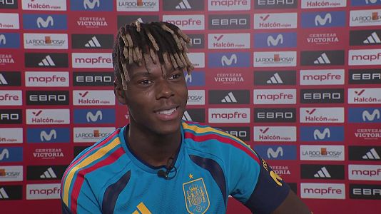 Nico Williams, sobre su lesi�n: "Estuve rezando a ver si se me hab�a aparecido la Virgen y por suerte ha aparecido"