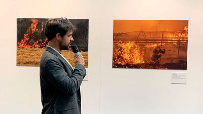 Exposici�n de fotos de incendios de Brais Lorenzo no Parlamento Europeo