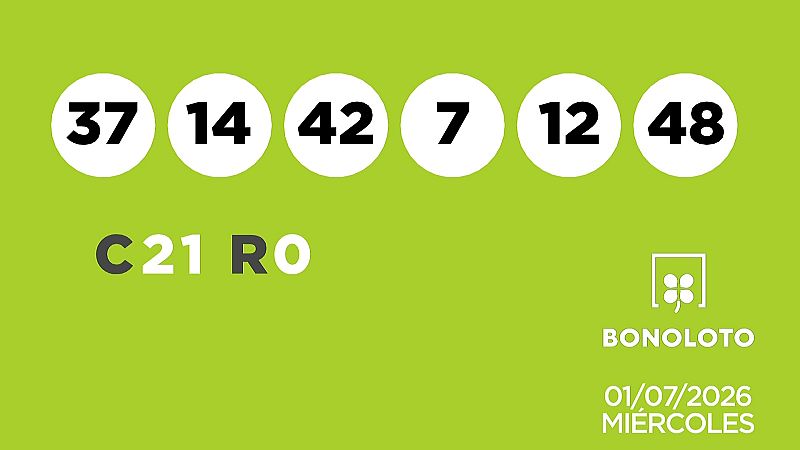 Sorteo de la Lotería Bonoloto del 01/07/2026 - Ver ahora