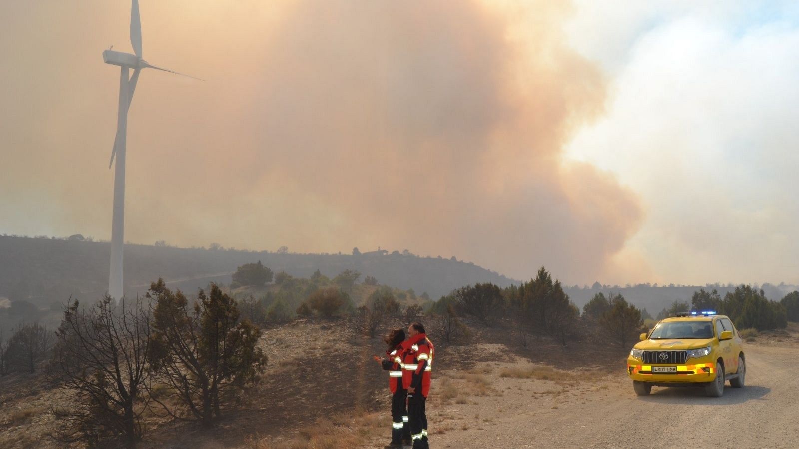 El incendio de Leciñena, lejos de estar controlado, calcina 2.800 hectáreas - Noticias Aragón | Ver