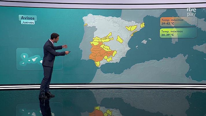 El tiempo - Temperaturas muy altas en el suroeste peninsular y en zonas bajas del suroeste de Galicia