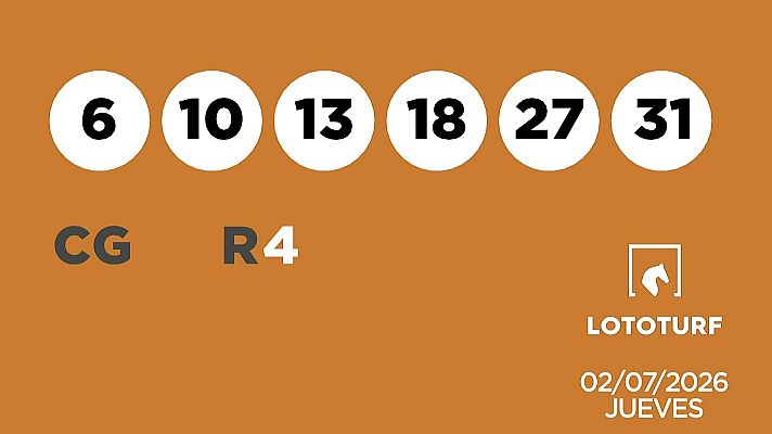 SELAE - Sorteo de Lotería Lototurf: 02/07/2026