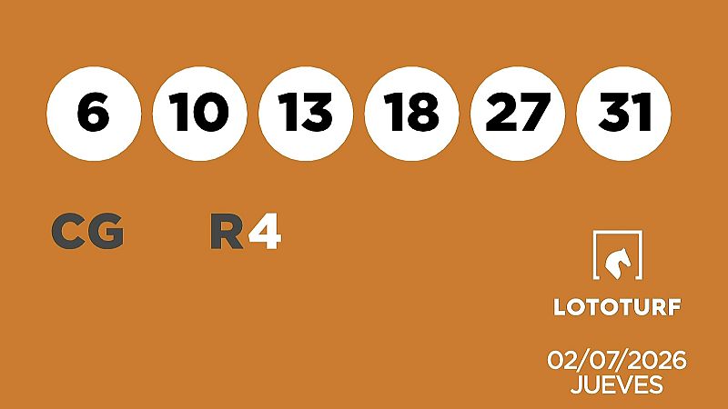 Sorteo de la Lotería Lototurf del 02/07/2026 - Ver ahora