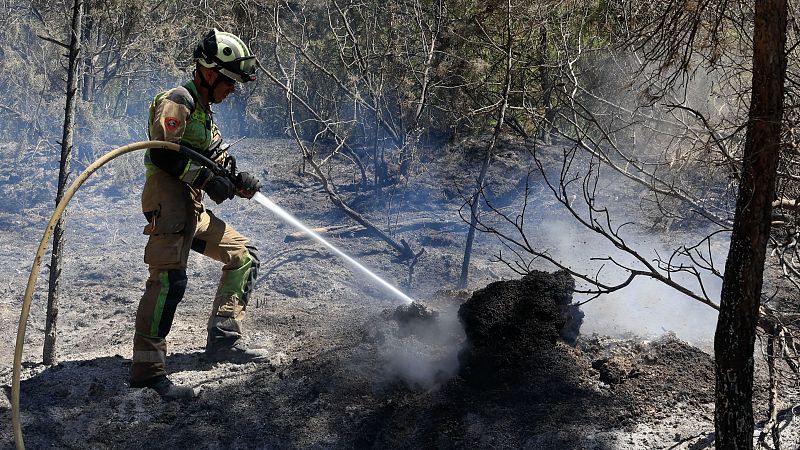 El incendio de la Sierra de Alcubierre da un respiro a los efectivos - Noticias Aragón | Ver