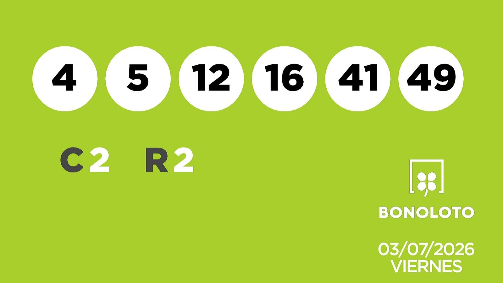 Sorteo de la Lotería Bonoloto y Euromillones del 03/07/2026 - Ver ahora