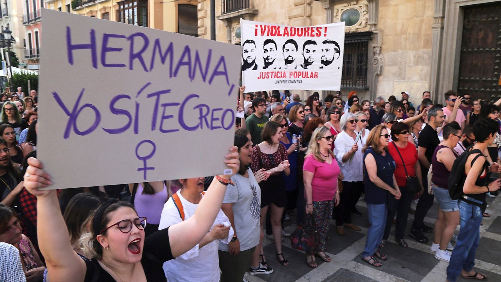 Diez a�os del caso de 'La Manada': el "grito colectivo" contra una violaci�n grupal convertido en un 'basta ya' hist�rico