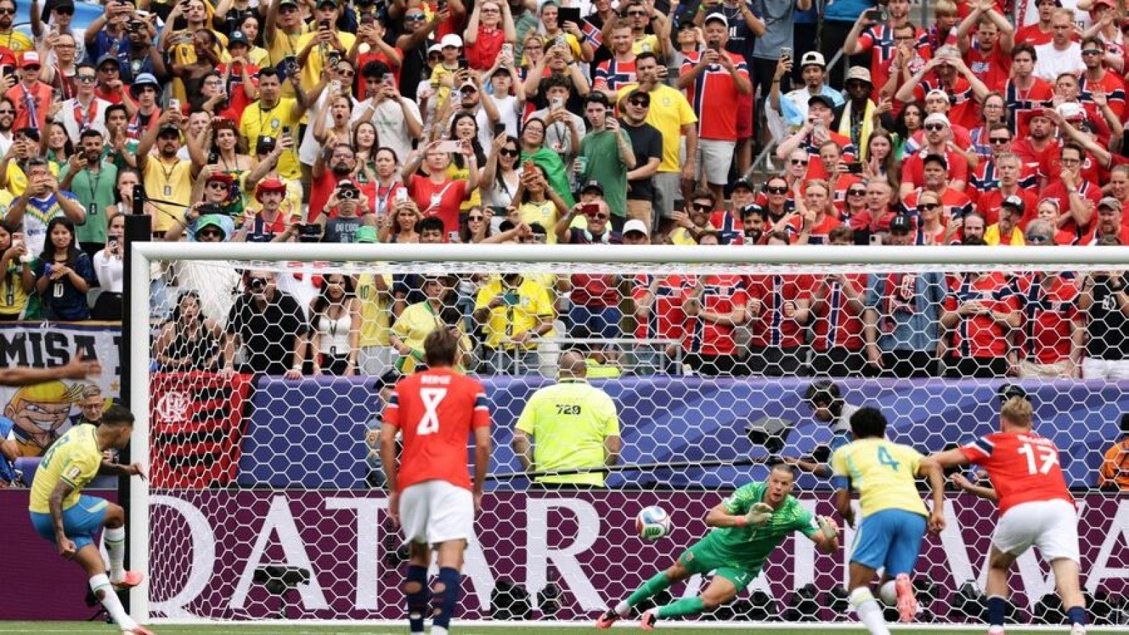 Penalti fallado de Bruno Guimarães en el minuto 14 del Brasil - Noruega (0-0) | Mundial 2026 | Ver vídeo
