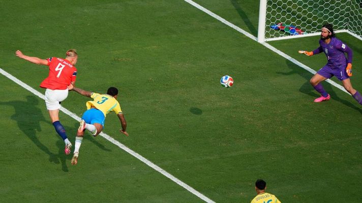 Gol de Erling Haaland en el minuto 79 del Brasil - Noruega (0-1) | Mundial 2026 | Ver vídeo