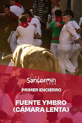Sanfermines - Primer encierro de San Fermín 2026: vídeo a cámara lenta