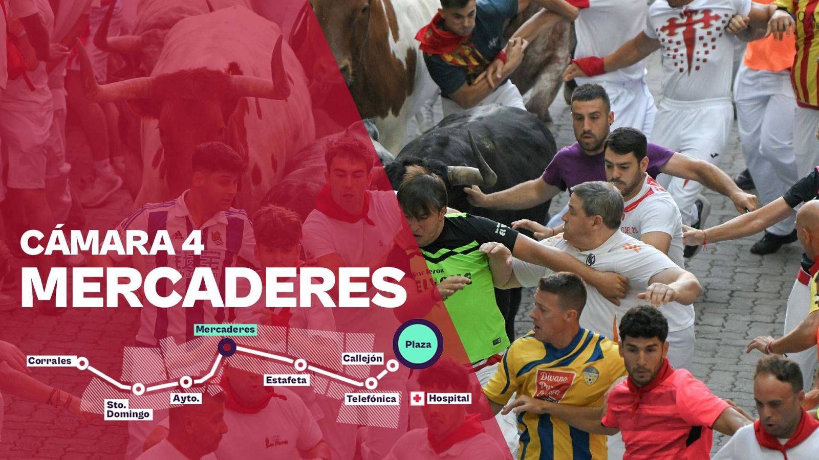 San Fermín 2026: Segundo encierro - Cámara 4: Mercaderes | Ver - Sanfermines | Ver