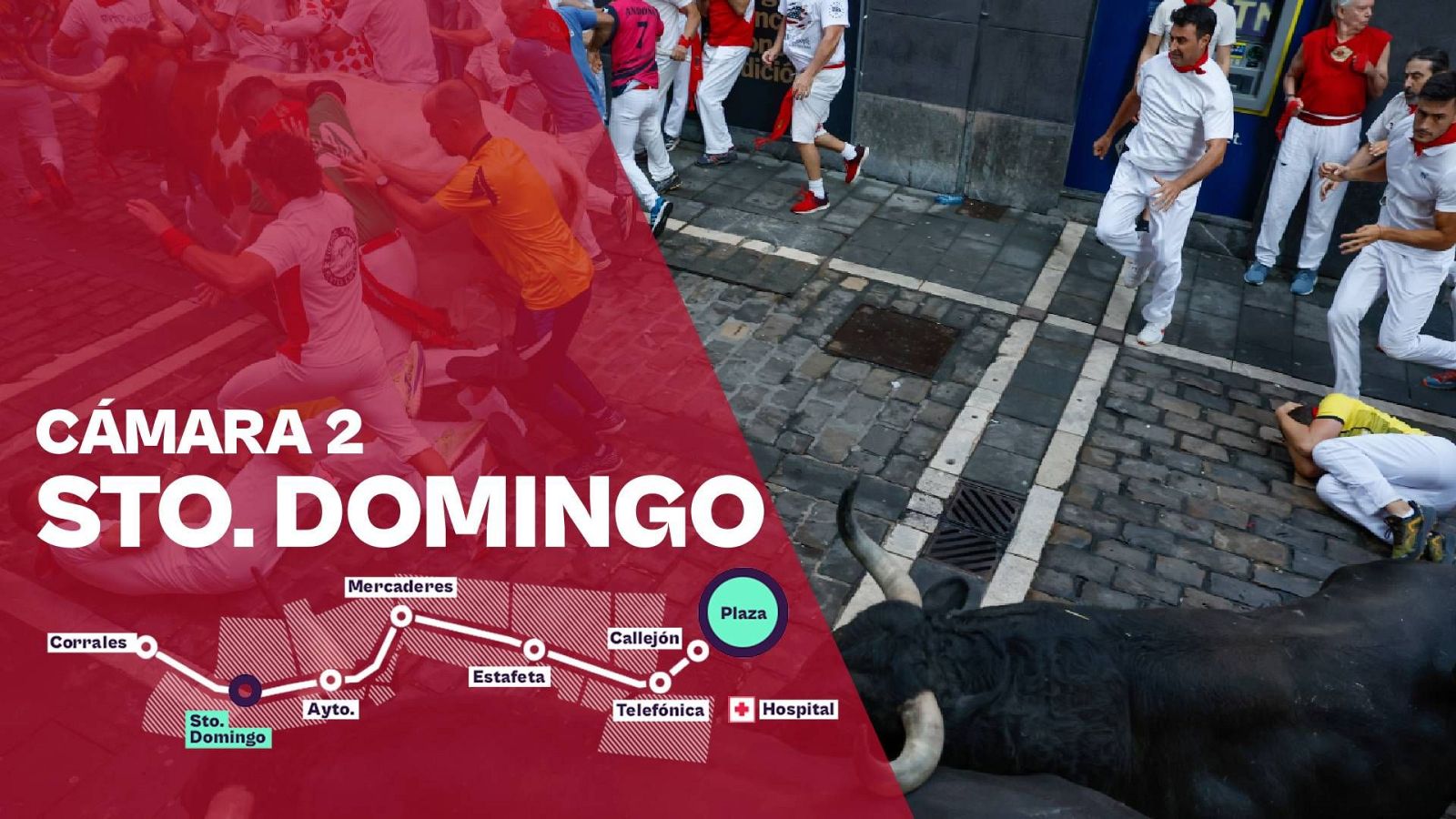 San Fermín 2026: Tercer encierro - Cámara 2: Santo Domingo | Ver - Sanfermines | Ver