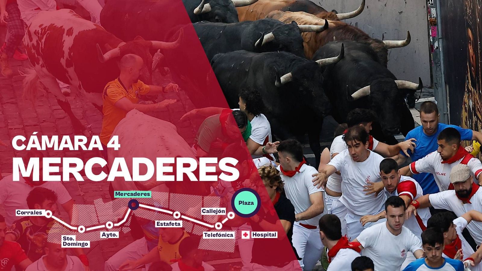 San Fermín 2026: Tercer encierro - Cámara 4: Mercaderes | Ver - Sanfermines | Ver