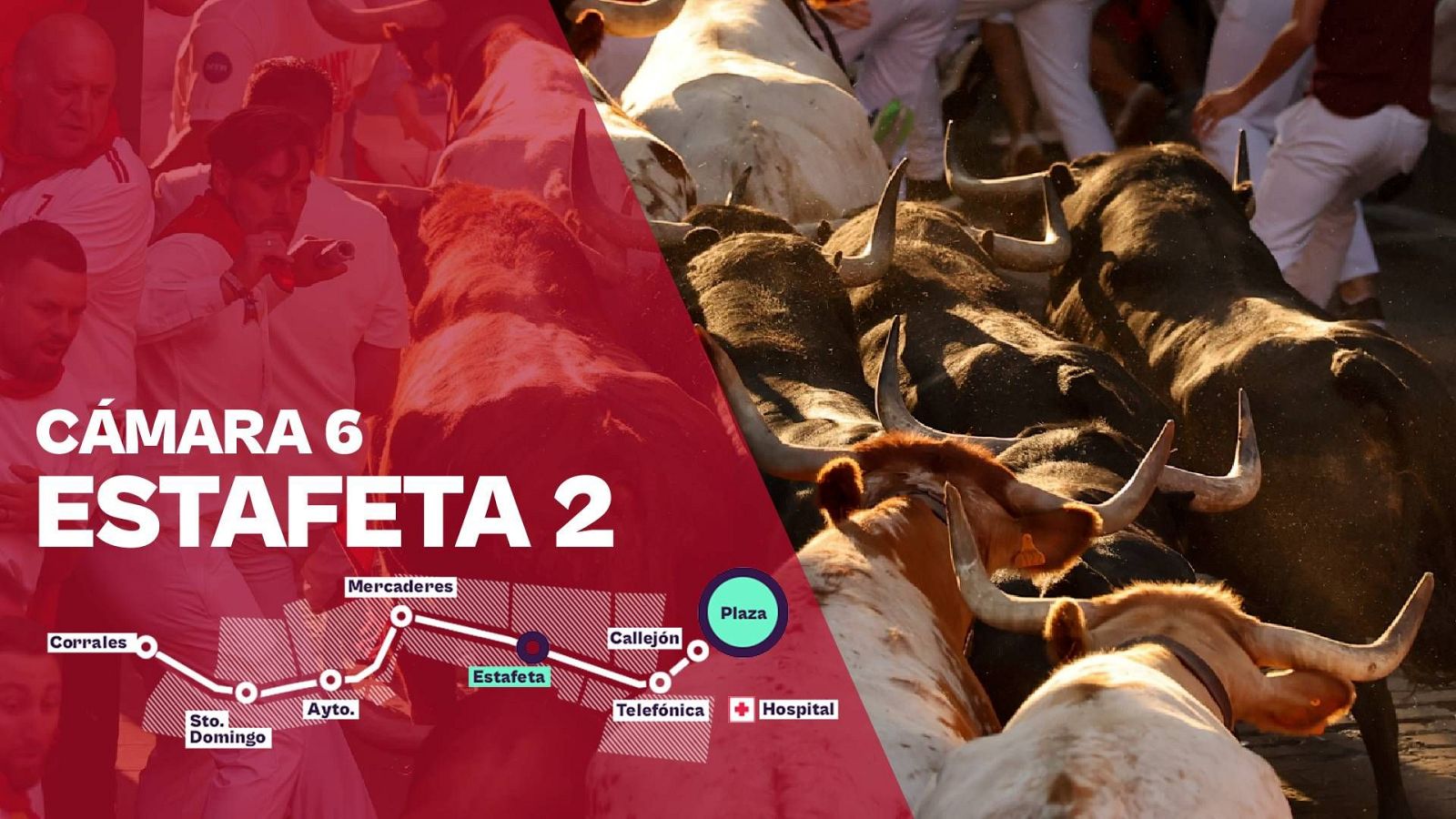 San Fermín 2026: Tercer encierro - Cámara 6: Estafeta 2 | Ver - Sanfermines | Ver