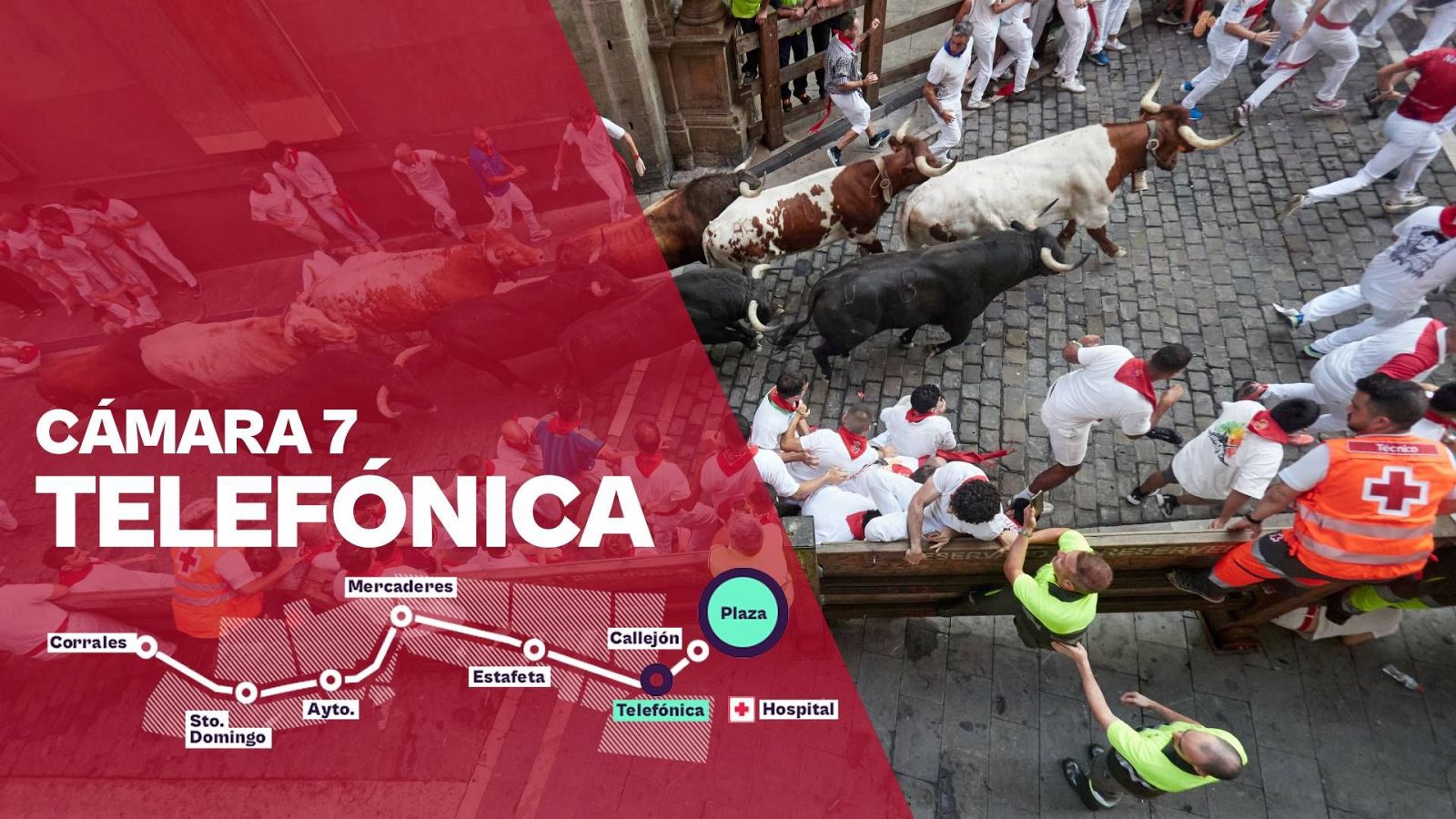 San Fermín 2026: Tercer encierro - Cámara 7: Telefónica | Ver - Sanfermines | Ver