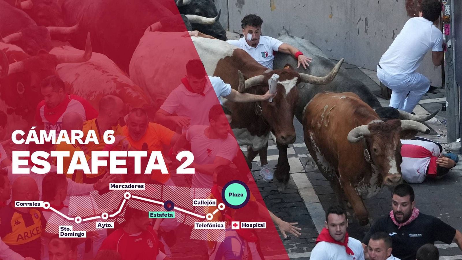 San Fermín 2026: Quinto encierro - Cámara 6: Estafeta 2 | Ver - Sanfermines | Ver