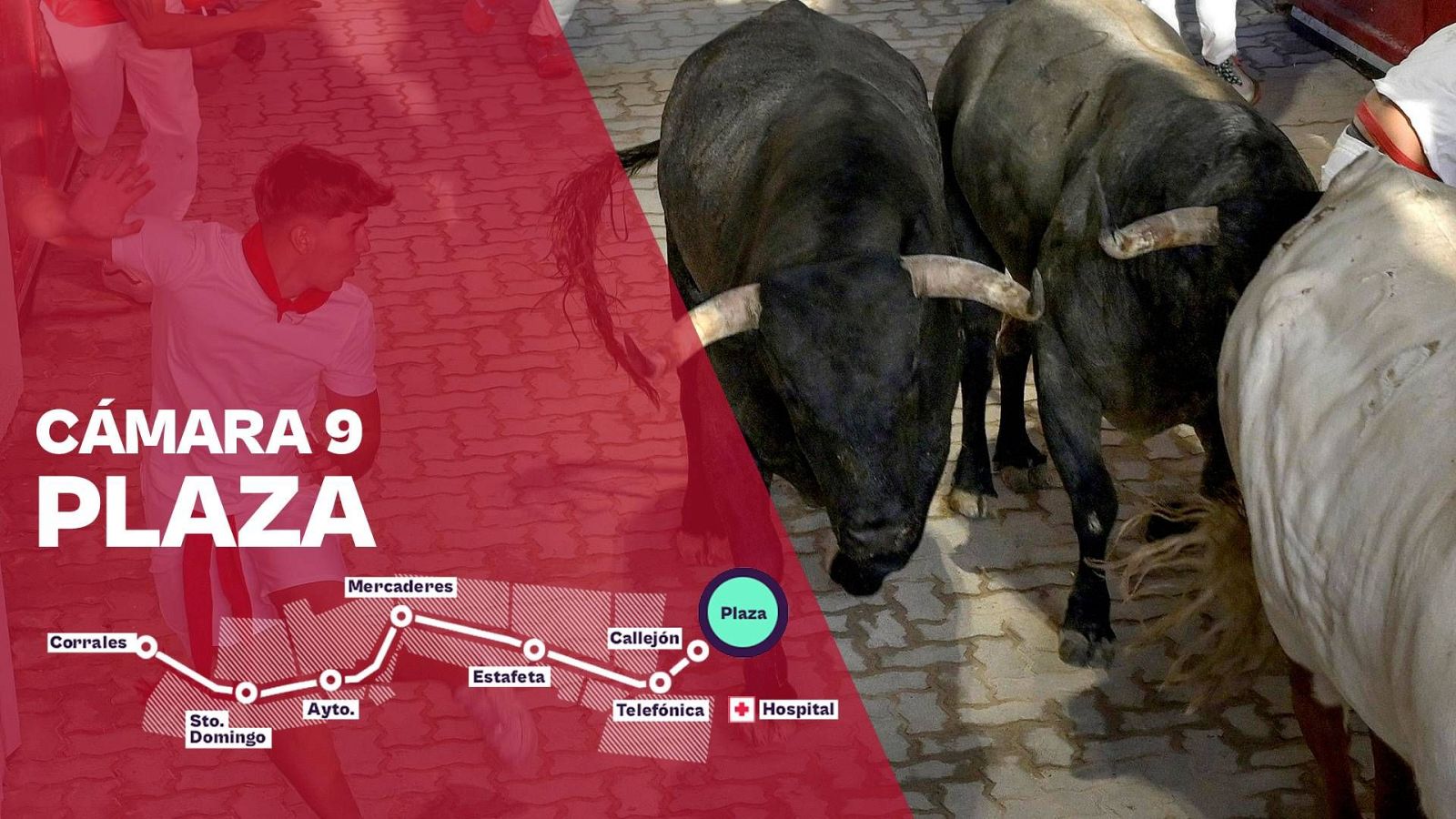 San Fermín 2026: Quinto encierro - Cámara 9: Plaza | Ver - Sanfermines | Ver
