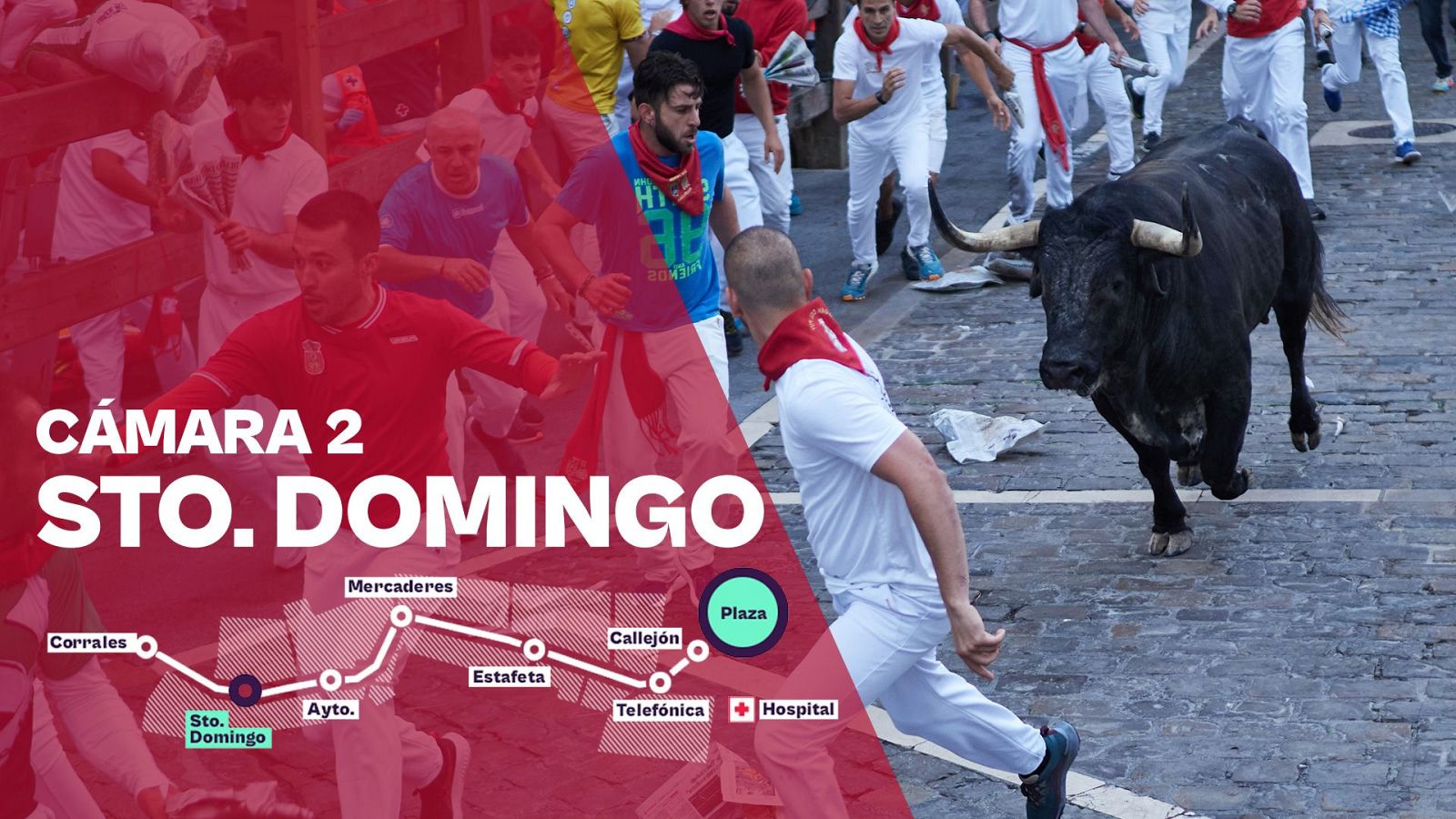 San Fermín 2026: Octavo encierro - Cámara 2: Santo Domingo | Ver - Sanfermines | Ver