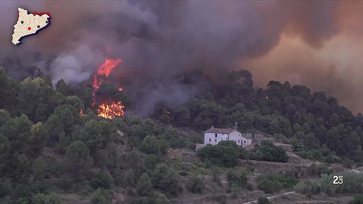 L'Informatiu - Incendi estabilitzat a l'Anoia després de confinar 33.000 persones